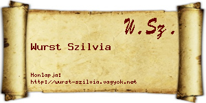 Wurst Szilvia névjegykártya
